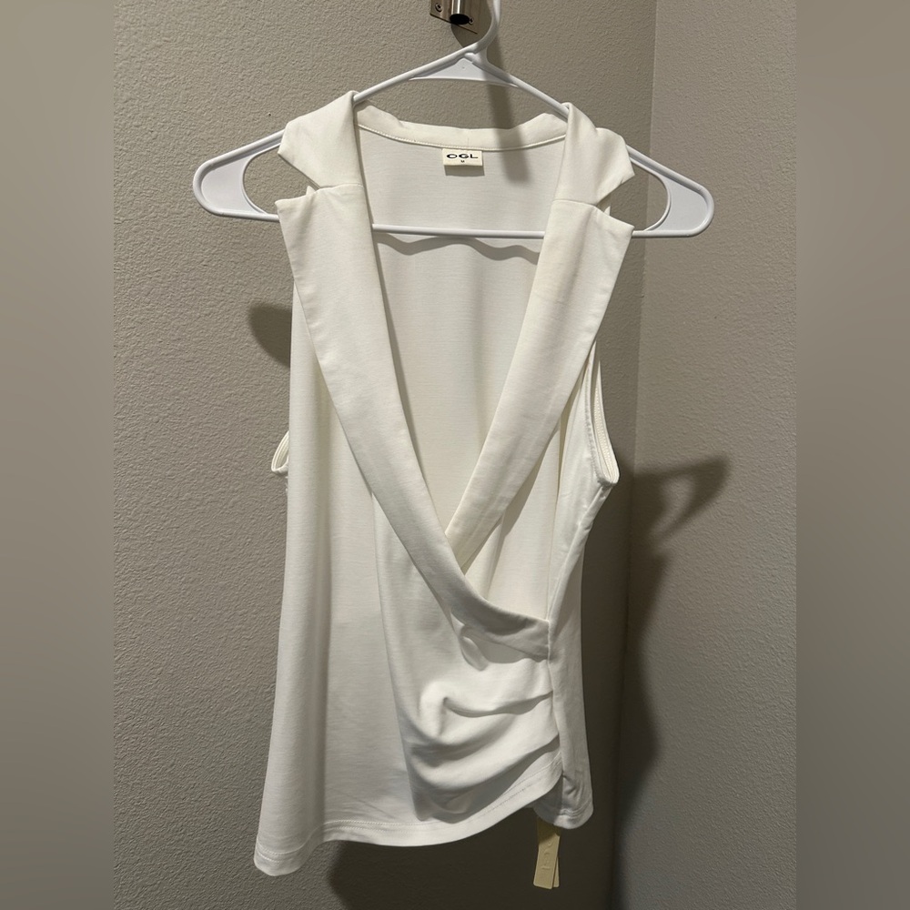 OGL White Sleeveless Top